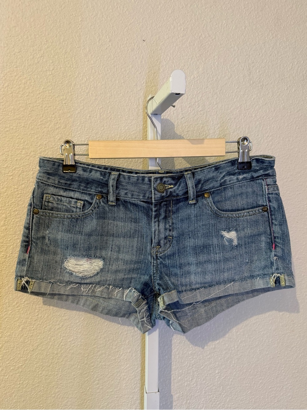 PINK Victorias Secret Women's Distressed Denim Shorts